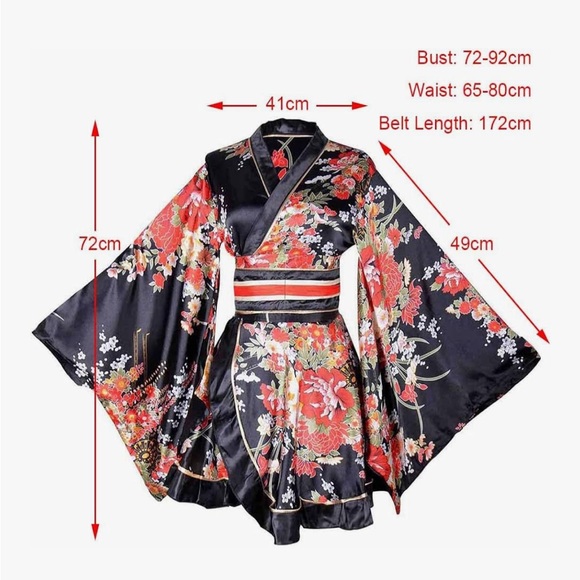 Floral Kimono Robe with Belt - Picture 9 of 9